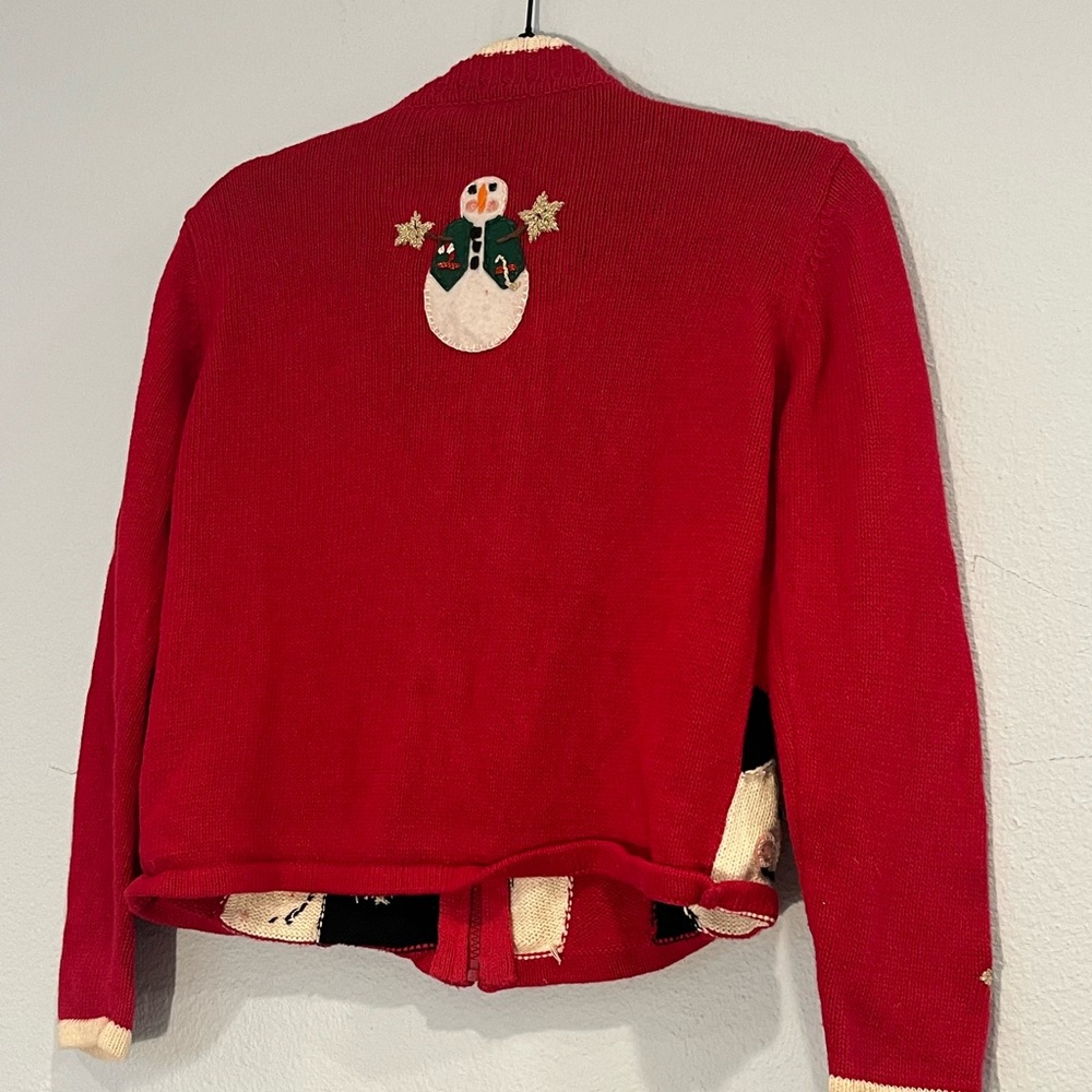 Y2K Christmas‎ Sweater Cardigan Tiara